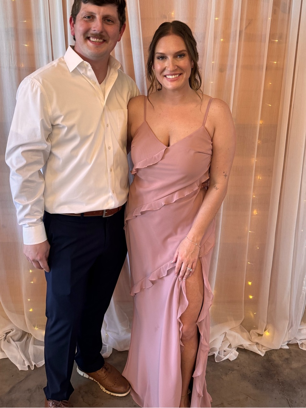 Azazie Nancie bridesmaids dress in color Dusty Rose